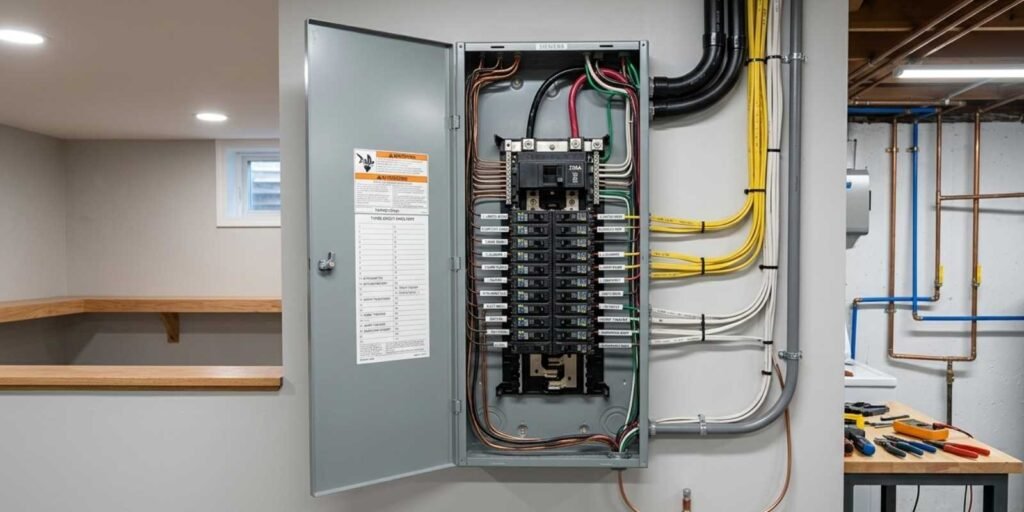 electrical panel upgrade for basement finishing south jordan utah