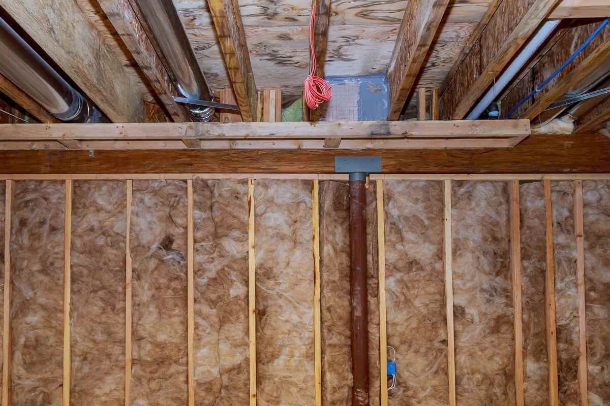winter construction considerations for basement remodeling in south jordan, ut 2 basement wall installed fiberglass insulation and gaps in the vapor barrier