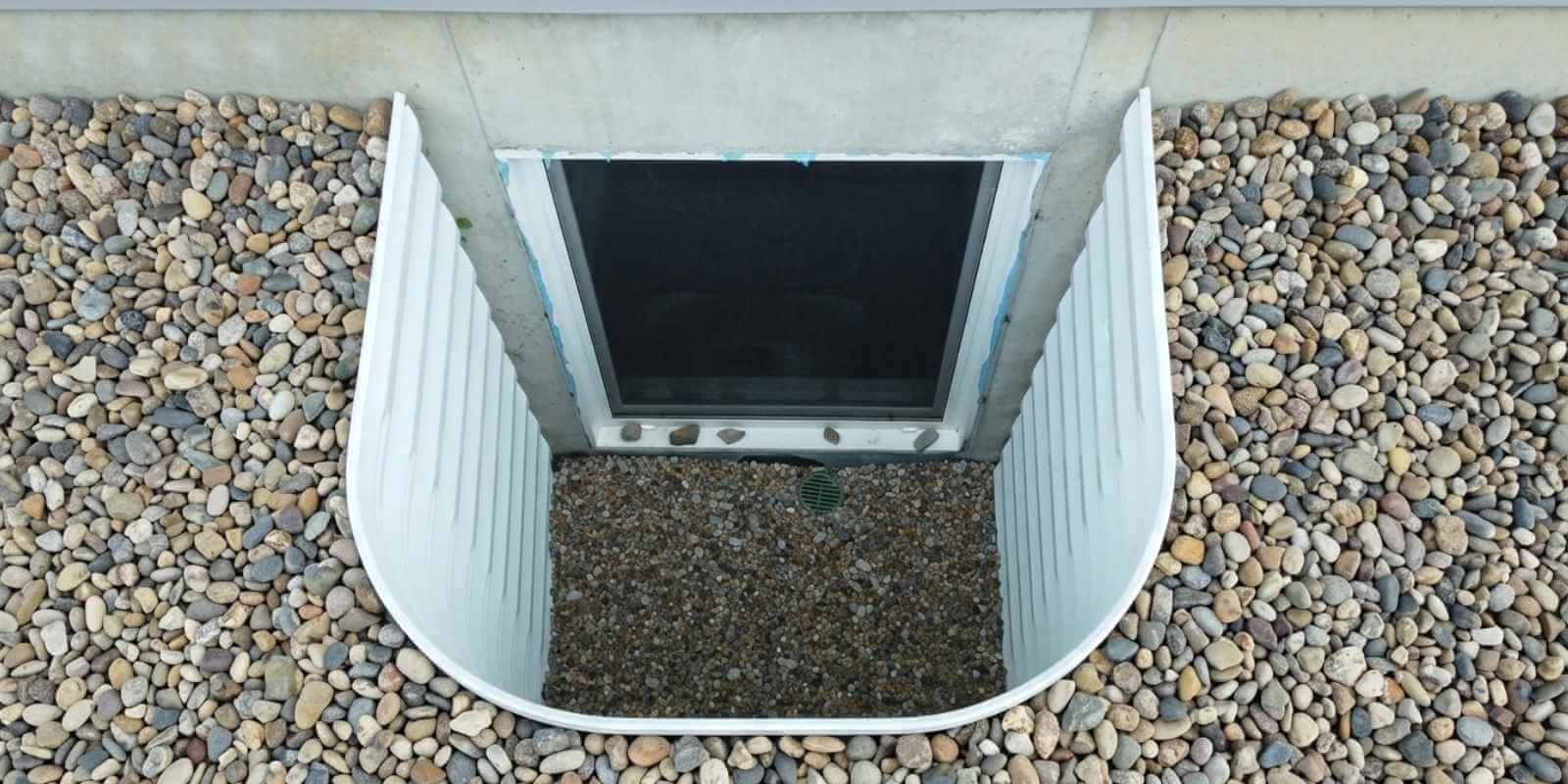 basement egress window requirements Bluffdale Utah window well with drainage 