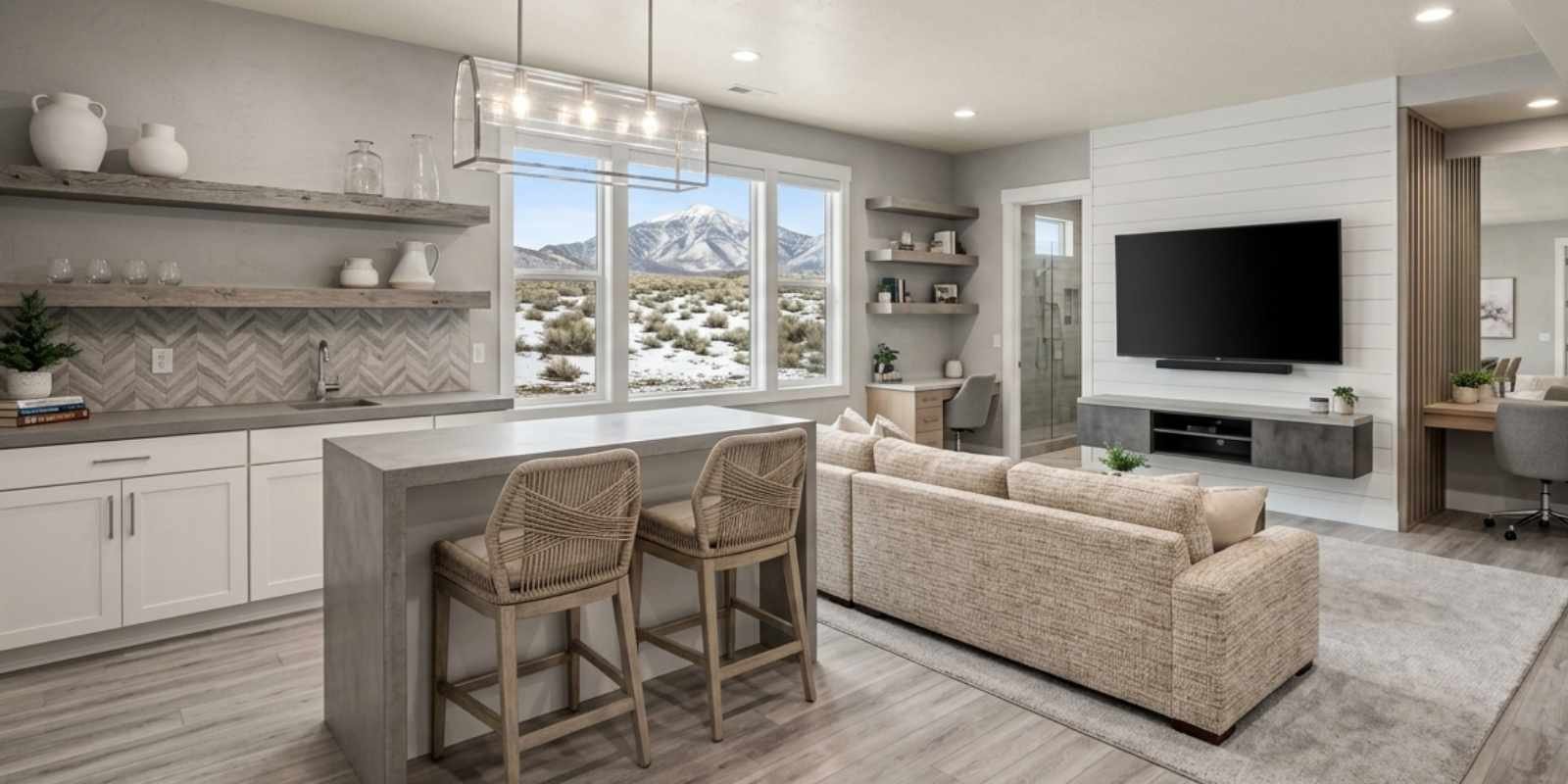 Homeowner reviewing basement remodeling HOA approval Draper documents